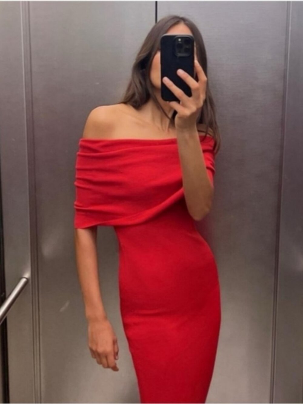 Zara Off-Shoulder Maxi Dress